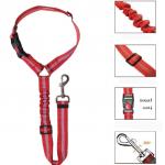 Adjustable Dog Seat Belt Collars Harness Restraint With Elastic Bungee Buffer