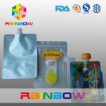 Laminated  Nylon 3 - Side White Spout Pouch Packaging Automated Printed Logo