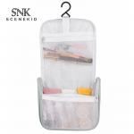 Large Capacity Grey Hanging Waterproof Tavel Wash Cosmetic Bursh Bag for sale