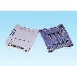 Push Type SIM Card Connector 1.0A Current Rating With CD Detect Foot 1.28mm High for sale