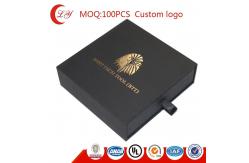 China Paperboard Drawer Packaging Box Custom Texture Black Slide Out Cardboard Boxes supplier