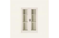 China Two Glass Doors Modern Living Room Book Shelf With Handle Lock supplier