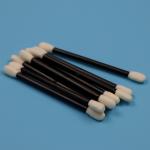 Lint Free Double Ended Compressed Small Cleanroom Swab Car Cleaning Foam Swab With Black Handle for sale