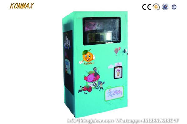 24h Self Service Automatic Topping Soft Ice Cream Vending Machine