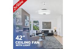 China WiFi Control 6 Speeds 35W retractable fan light With Hidden Blade supplier