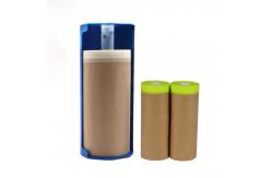 China Heat Resist Pre Taped Kraft Paper Auto Paint Protective Masking Paper With Dispenser supplier