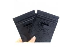 China Resealable Black Mylar k Packaging Bag With Window CMYK / Pantone Printing supplier