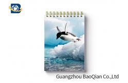 China Penguin Image Notebook Custom Printed Spiral Notebooks 3D Cover High Definition supplier