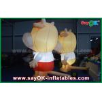 Custom Animal Oxford Cloth Inflatable Cartoon Cattle Cow With LED Lighting