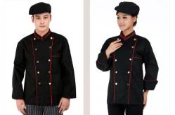 China Anti - Pilling Cook Cool Chef Coats Standard Small Sleeve With Buttons And Pockets supplier