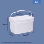 5L Rectangular Plastic Bucket With Sturdy Handles Leak-Proof