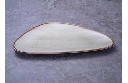 China SGS 13 Triangle Rustic Stoneware Ceramic Dinner Plate supplier