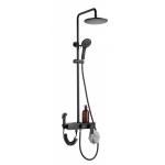 OEM Black Brushed Nickel Stainless Steel Shower Set Wall Mounted for sale