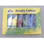 6 X 75ml Acrylic Paint Tubes Acrylic Paint Starter Colors Set For Wood / Paper / Glass for sale