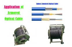 China Stranded Loose Tube Armored Double Jacket Mining Optical Fibre Cable 4 Core Glass Fiber Optic Cable supplier
