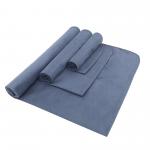 Blue Fast Dry Embroidered Microfiber Gym Towel With Bag
