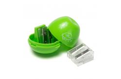 China Double Hole Apple Pencil Sharpener PS Plastic Handheld supplier