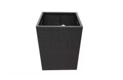 China Pool Accessories Rattan Storage Cabinet Wicker Poolside Towel Rack Cart Caddy supplier