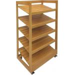Wooden Supermarket Racks Display Double Sided Gondola Shelving for sale