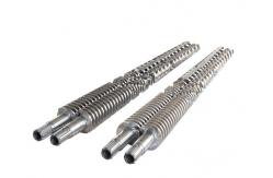 China 38CrMoAlA Twin And Single Conical Screw Barrel For Recycling Machine supplier