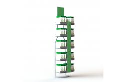 China Soft Drinks Metal Display Stands With 4 Layers And 2 Sides supplier