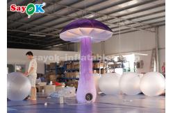 China Amazing 2.5m  Inflatable Lighting Decoration Hanging Mushroom With Blower supplier