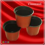 10cm Top Dia Brown Polypropylene Plant Pots UV Stabilized HDPE