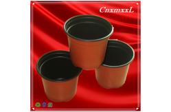 China 10cm Top Dia Brown Polypropylene Plant Pots UV Stabilized HDPE supplier