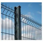 Galvanized electrostatic spray or PVC dipped coating SHS  post welded mesh fence for sale