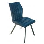 High Breathability Fabric Upholstered Dining Chairs Heavy Duty Steel Legs for sale