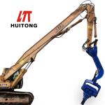 China Heavy Duty Reinforced Piling Boom Fit 30-38Ton Excavator CAT330 PC350 SH300 SH330 for Foundation Piling Solar Post & Construction Pile Works for sale