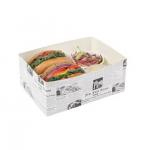 Food Catering Custom Printed Eco-Friendly Clamshell Burger Boxes Disposable Fast Food Packaging with Logo Branding for sale