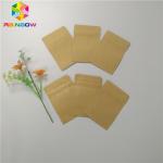 Reusable Kraft Paper Bags Three Side Heat Seal Packaging For Cosmetics Sample Packet for sale