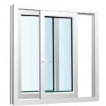 White UPVC Slide Window Windproof  Horizontal Sliding Windows Double Glazed