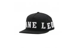 China High Durability Black Flat Visor Snapback Hat With Embroidered Logo supplier