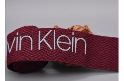 China 30mm Printed Garment Elastic Band With Silicone Shiny Logo supplier