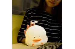 China Soft Silicone Tabletop Night Light Lamp , 328g LED Duck Night Light ROHS supplier