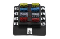China 32V Blade Fuse Blocks 8 Way PBT Fuse Holder With Indicator Light supplier