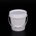 Reusable Unbreakable 5kg White Round Plastic Fish Bucket with Lid and Handle