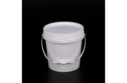 China Reusable Unbreakable 5kg White Round Plastic Fish Bucket with Lid and Handle supplier