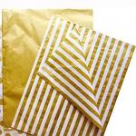Fade Resistant Gold Kraft Gift Wrap Paper with Inkjet Printing Technology for sale