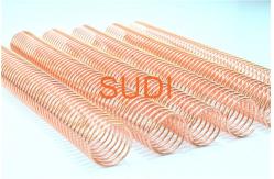 China Electroplated Rose Gold 2 50.8 Mm Pitch 4:1 Spiral Bound Coil supplier