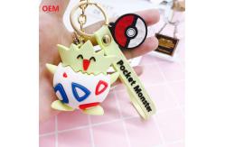 China 3D Character Keychain With Metal Key Ring Custom Plasitc Figure Keychain supplier