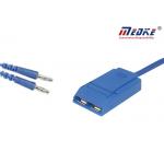 PVC  Blue 4.0 Banana Plug Patient Return Diathermy Electrode Pad Cable for sale