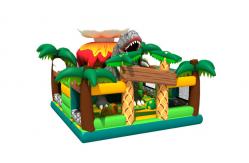 China Dinosaur Inflatable Fun Park Kids Playground Commercial Bouncer Jumping Castle With Slide supplier