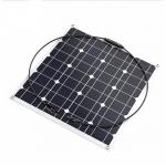 Small Powerful 12v 50w Solar Panel Semi Flexible Monocrystalline Solar Panel for sale