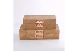 China PU Leather MDF Wooden Decorative Storage Containers supplier