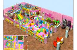 China Kids Indoor Soft Blow Up Playground With Candy Theme 3 Years Warranty supplier