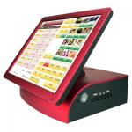 15 All In One Touch Screen POS Terminal In Red or Black For Cafeterias for sale
