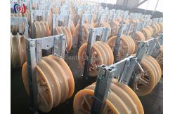 China Anti Twisting 26KG  - 150KG Wire Stringing Blocks Nylon Large Rope Pulley supplier